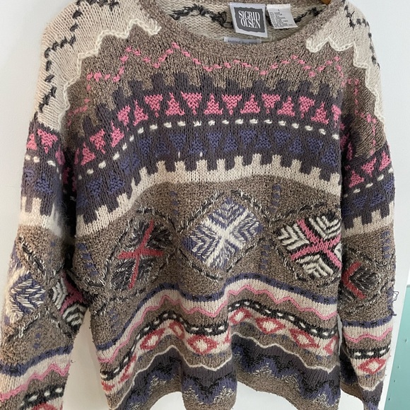 Vintage mohair blend hand knit sweater - Picture 7 of 7